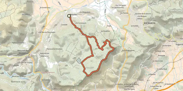 The Néoules - Le pilon Saint-Clément track on the IGN map