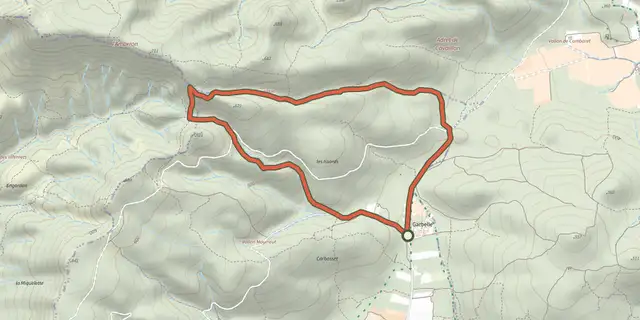 The GAREOULT _ Le bois de Cavaillon track on the IGN map