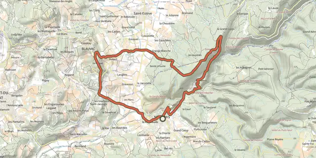 The Methamis - Méthamis à Blauvac par Gacholle track on the IGN map