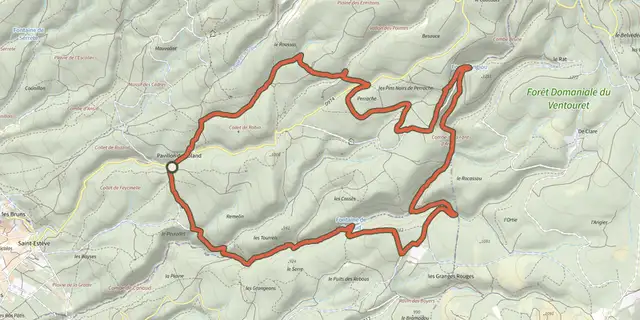 The Bedoin - De jas en chapelle track on the IGN map