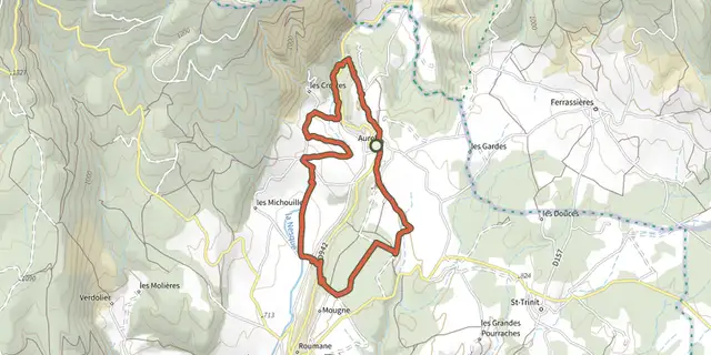 The Aurel - Terre de lavande track on the IGN map