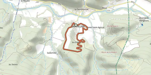 The SAVOILLAN, Art et Patrimoine track on the IGN map