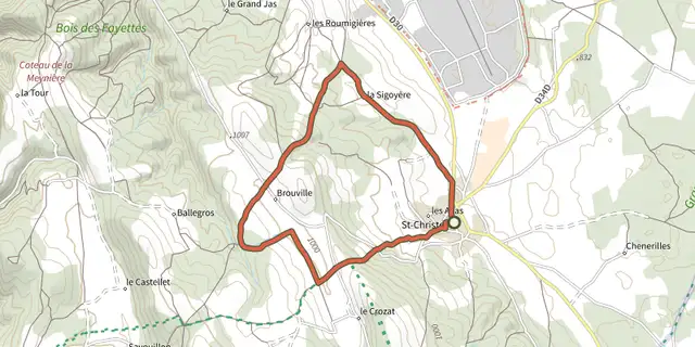The Saint-Christol d'Albion - Les lavandes de Ballagros à VTT track on the IGN map