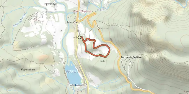 The Moustiers-Sainte-Marie - Le sentier découverte de Valx track on the IGN map