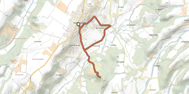 The Puimoisson - La chapelle Notre-Dame de Bellevue track on the IGN map