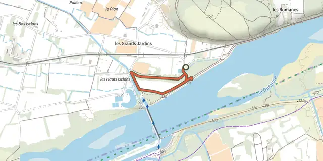 The Mérindol - Sentier de l'observatoire track on the IGN map