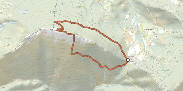The Pommerol - Les crêtes de Raton track on the IGN map