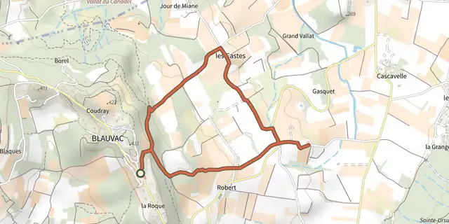 The Blauvac - Notre-Dame-des-Neiges track on the IGN map