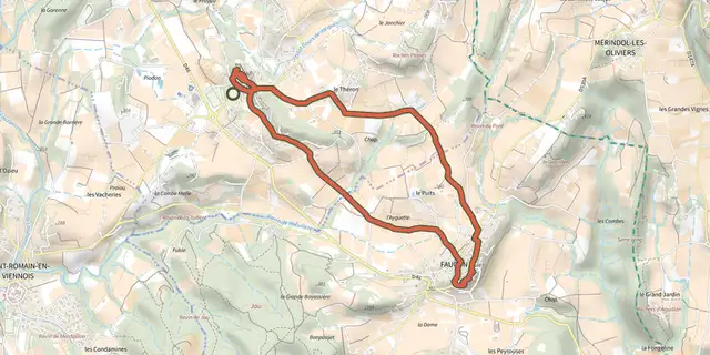 The Faucon - Villages perchés track on the IGN map