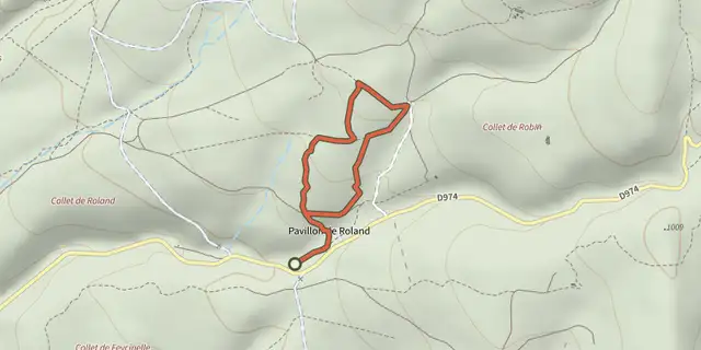 The Bédoin - Sentier des graines track on the IGN map
