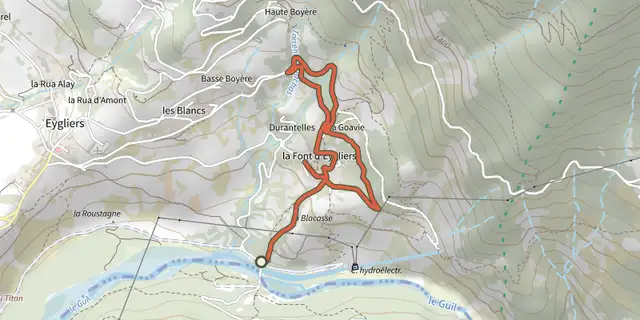 The Eygliers - Les Oasis enchantés track on the IGN map