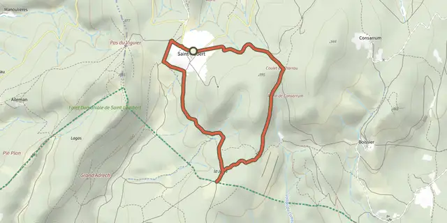 The Monieux - La ferme de Lausemolan track on the IGN map