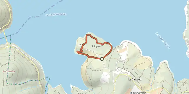 The Bauduen - Le sentier de Sulagran track on the IGN map