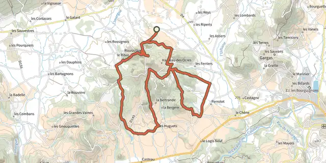 The Roussillon - Rando insolite track on the IGN map