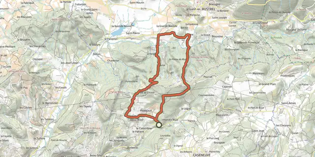 The Caseneuve - Les ocres depuis Haute Blace track on the IGN map
