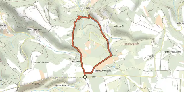 The Apt - Petit tour de Rocsalière track on the IGN map
