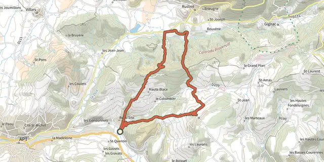 The Caseneuve - Du Calavon à la Dôa track on the IGN map