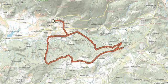 The The Provençal Colorado track on the IGN map