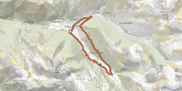 The Bois de Jalavez on mountain bike track on the IGN map
