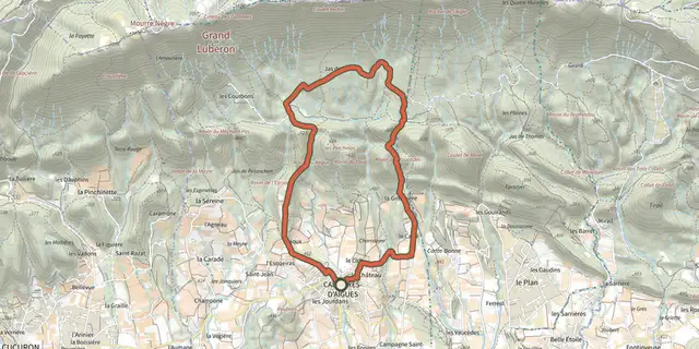 The Geological trail track on the IGN map