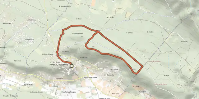 The The Plain (forest) track on the IGN map