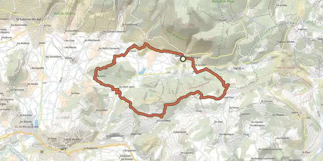 The Colorado tour by mountain bike track on the IGN map