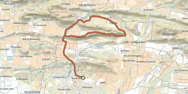 The Mouries - Caisses de Jean Jean track on the IGN map