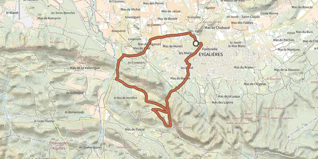 The Stroll of the Petit Calan track on the IGN map