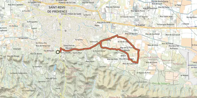 The Saint Remy de Provence - La Grosse Galine track on the IGN map