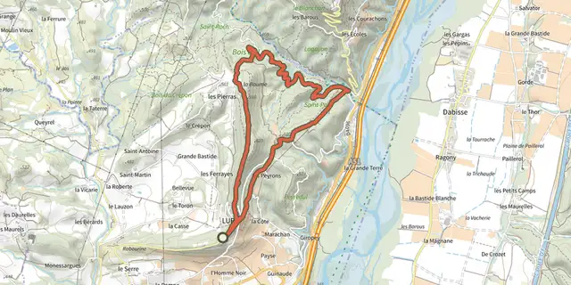 The Lurs - Chemin du pont Romain track on the IGN map