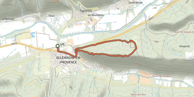 The St. Mark's Chapel track on the IGN map
