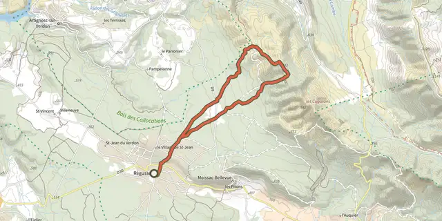 The La Colle (hill) track on the IGN map
