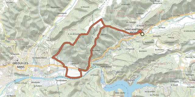 The Buffe Arnaud Walk track on the IGN map