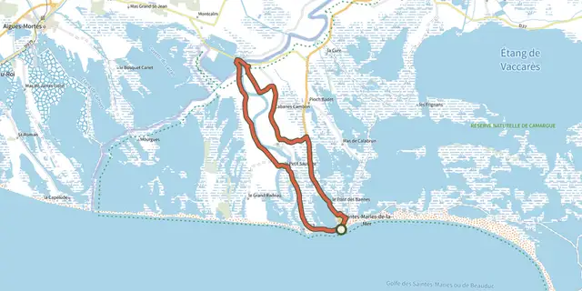 The “Astouin” cycling circuit track on the IGN map