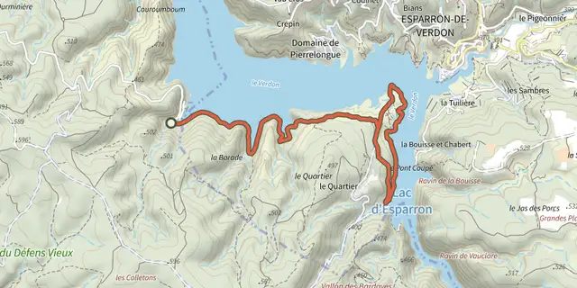 The La balade du Quartier track on the IGN map