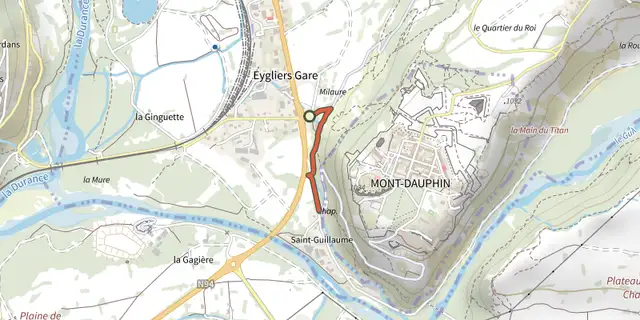 The Chapelle Saint-Guillaume track on the IGN map