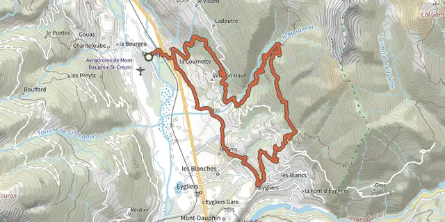 The Bois Durat en VTT - Saint-Crépin / Eygliers track on the IGN map