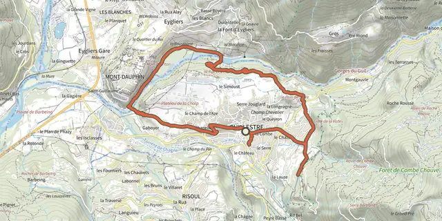 The Tour de Guillestre - Guillestre en VTT track on the IGN map