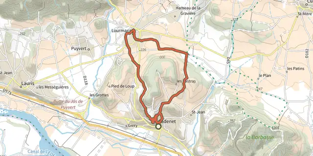 The Cadenet - LOURMARIN - D'un château à l'autre track on the IGN map