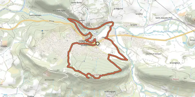 The Céreste - De La Gardette au Nid d'Amour track on the IGN map