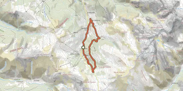 Tracé de Vars - Peynier à VTT sur le Plan IGN