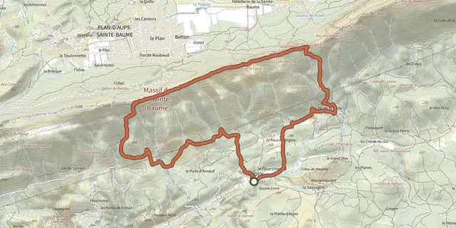 The Riboux - Le sentier des deux chapelles track on the IGN map