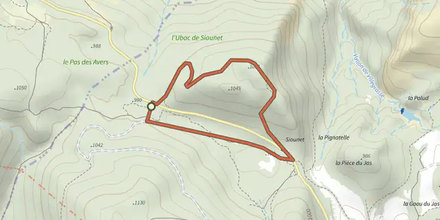 The Comps-sur-Artuby - La boucle du Siounet track on the IGN map