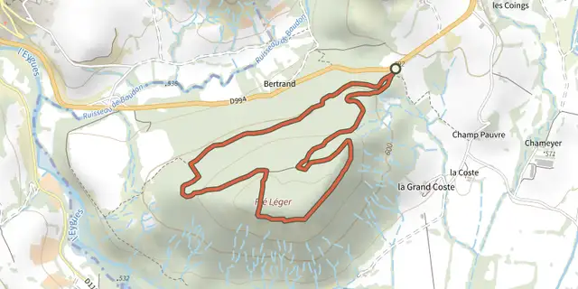 The Rosans - Le plateau de Pié-Léger track on the IGN map