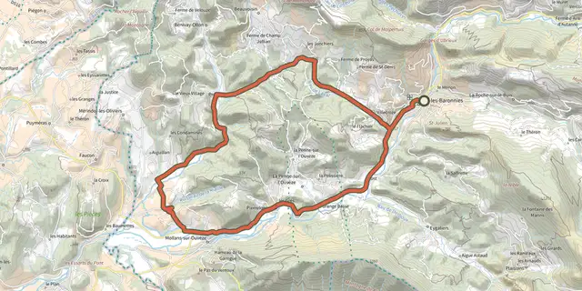 The Buis-les-Baronnies - Val de l'Aygue Marse à vélo track on the IGN map