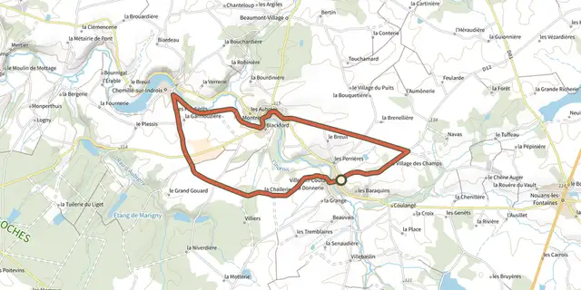 The Route des trésors track on the IGN map
