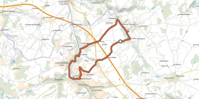 The Entre la vallée du Long et de l’Escotais track on the OpenTopoMap map