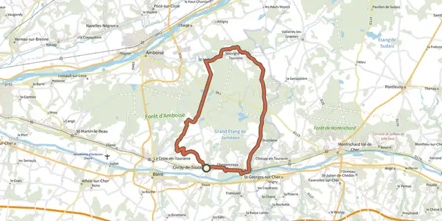 Tracé de Les murmures de la forêt sur le Plan IGN