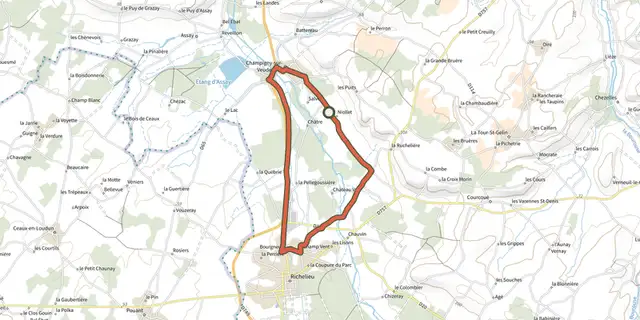 The Richesses naturelles track on the IGN map