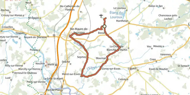 Tracé de A fond les vallons sur le Plan IGN